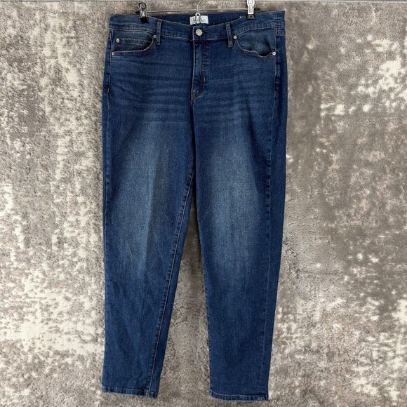 Nicole Miller Size 12 Nolita Boyfriend Denim Jeans Pants Blue Casual Button Zip - Picture 1 of 12